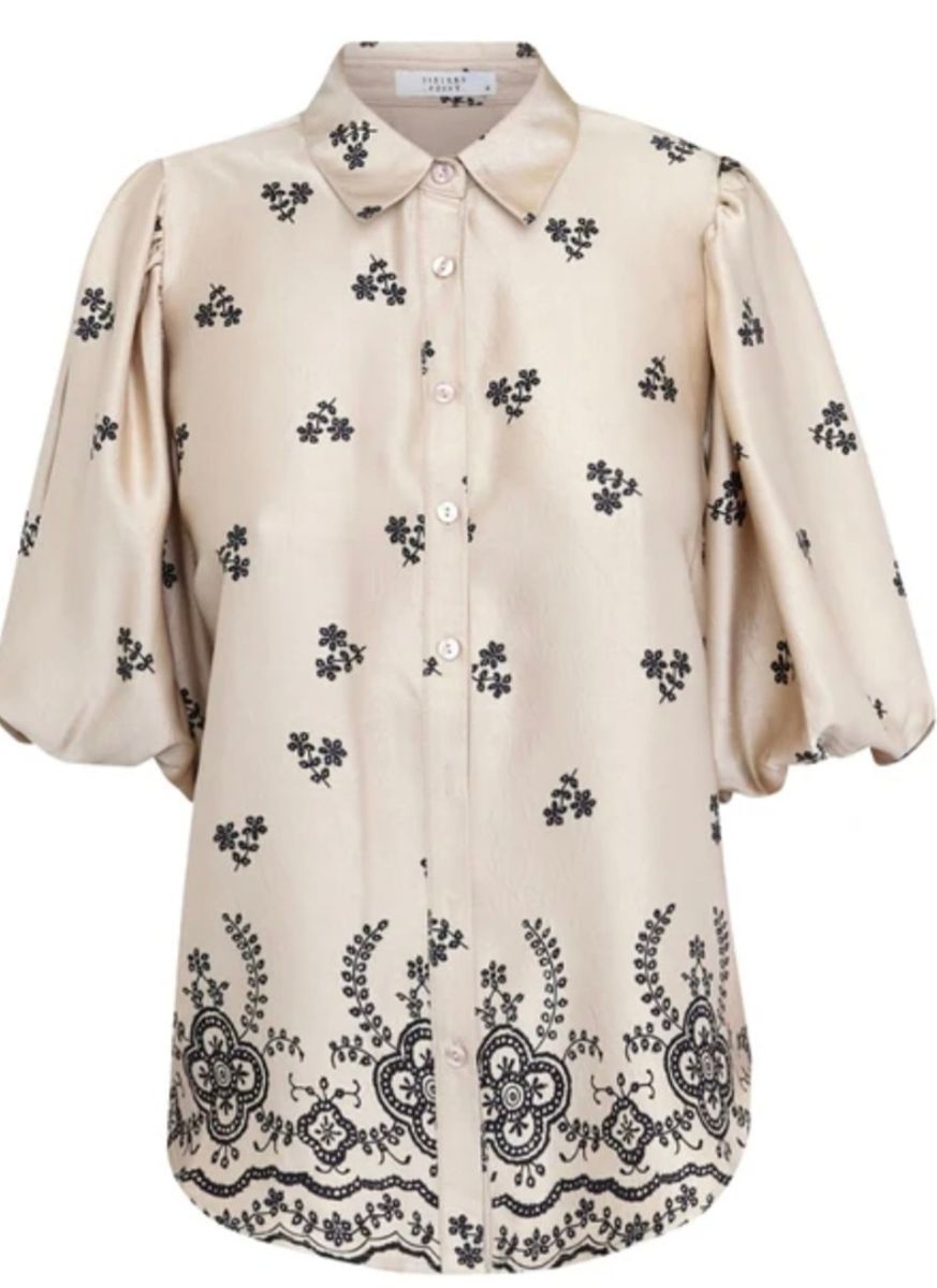 Ella blouse, champagne/ black