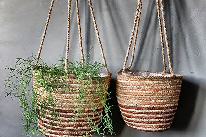 Hovedbilde Potte av naturmaterialer for heng.smal