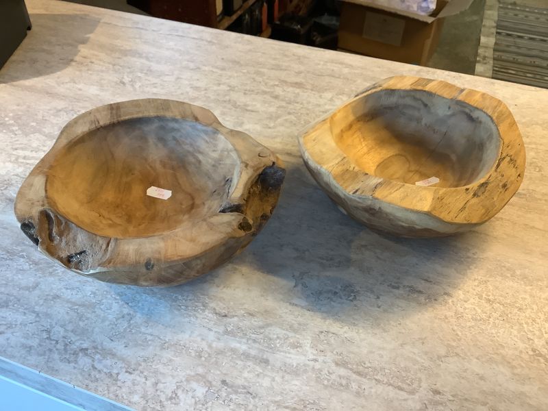 Teak rotbolle liten